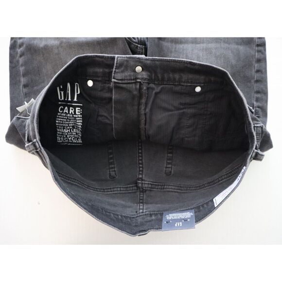 GAP Women's Sz 31/12 L Washed Black Sky High Rise True Skinny Denim Jeans - Picture 4 of 13